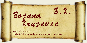 Bojana Kružević vizit kartica